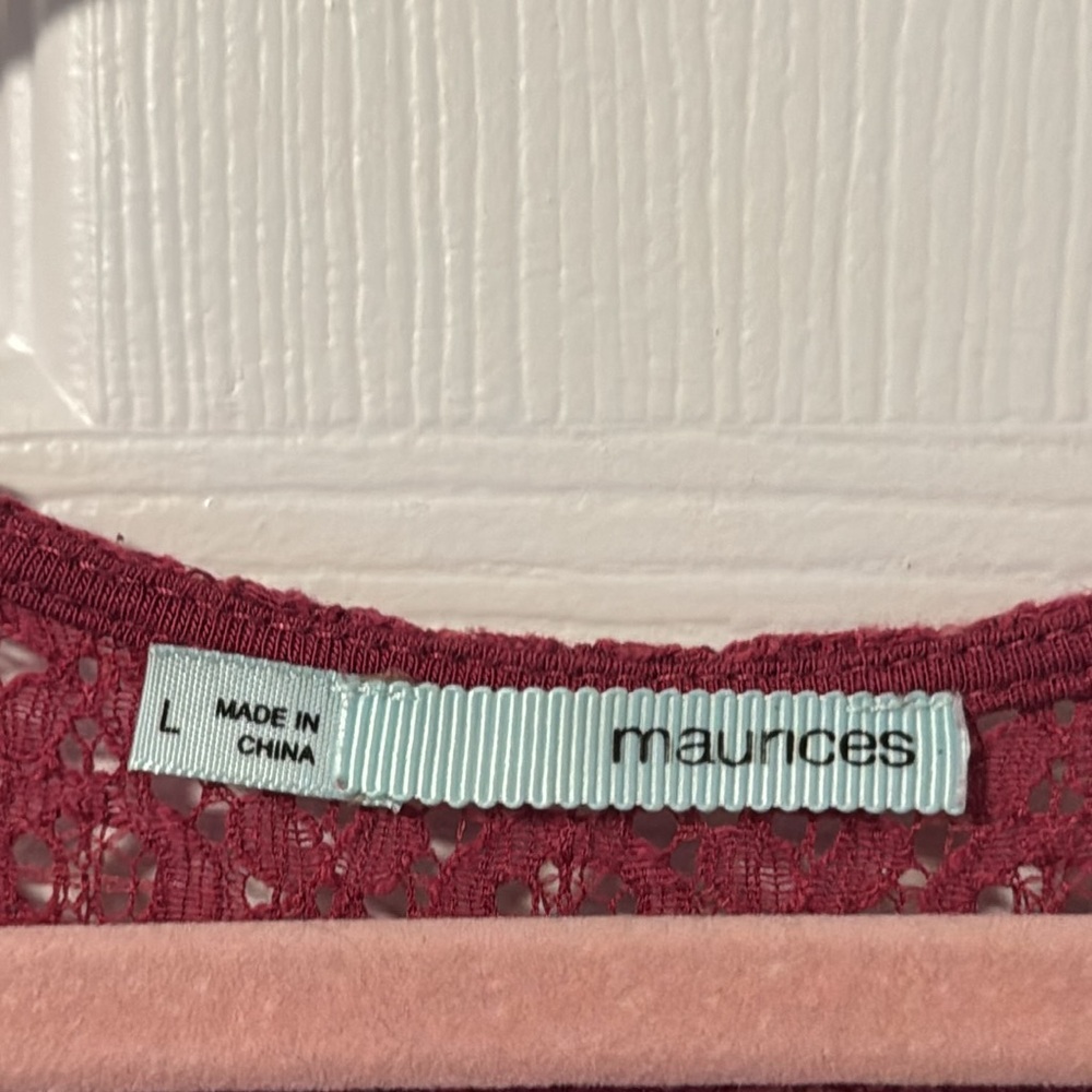 Maurices beautiful dark rose top. - Picture 2 of 4